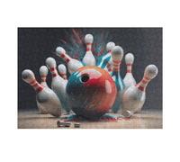 Puzzles pour Adolescents 38x26cm/1000pcs Dynamic Bowling Strike Scene Puzzle pour Adultes, Jouet, Décoration Murale, Cadeau d'anniversaire, Cadeaux, 38x26cm/1000pcs