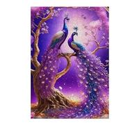Puzzles pour Adolescents 38x26cm/1000pcs Enchanted Peacock Pair in Fantasy Forest Casse-têtes pour Adultes Jeu De Réflexion Vacances À La Maison Tuer Le Temps Défi Éducatif 38x26cm/1000pcs