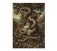 Puzzles pour Adolescents 38x26cm/1000pcs Eve and Serpent Puzzles pour Adultes À Faire Soi-même - Jouets pour Améliorer La Mémoire - Cadeau d'anniversaire, Cadeaux, 38x26cm/1000pcs