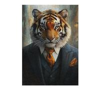 Puzzles pour Adolescents 38x26cm/1000pcs Executive Tiger Portrait Puzzles pour Adultes, Jouets À Monter Soi-même, Difficulté Élevée, Cadeaux d'anniversaire Et Cadeaux Uniques 38x26cm/1000pcs