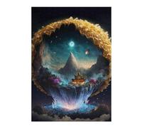 Puzzles pour Adolescents 38x26cm/1000pcs Fantasy Island with Pagoda Puzzles pour Adultes, Décoration Murale, mais Aussi Activités Amusantes Et Humoristiques À Faire À La Maison 38x26cm/1000pcs