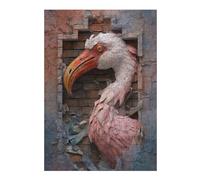 Puzzles pour Adolescents 38x26cm/1000pcs Flamingo Breaking Through Wall-1 Puzzles pour Adultes - Jouets Anti-Stress - Défi Difficile - Défi Éducatif 38x26cm/1000pcs
