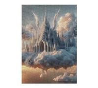 Puzzles pour Adolescents 38x26cm/1000pcs Floating Castle in The Clouds Puzzles pour Adultes, Jouets À Monter Soi-même, Décoration Murale, Cadeaux d'anniversaire Et De Noël Uniques 38x26cm/1000pcs