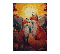 Puzzles pour Adolescents 38x26cm/1000pcs Fox Couple Sunset Puzzle Adulte, Jouet, Décoration Murale, Motif À Assembler, Cadeaux d'anniversaire Et Cadeaux Uniques 38x26cm/1000pcs
