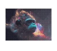 Puzzles pour Adolescents 38x26cm/1000pcs Galactic Gorilla Cosmic Portrait -1 Puzzles pour Adultes Jeux Relaxants Décoration Parfaite Cadeaux Et Anniversaires Uniques 38x26cm/1000pcs