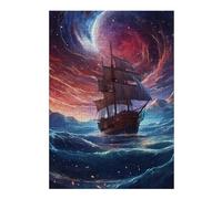 Puzzles pour Adolescents 38x26cm/1000pcs Galactic Sailing Adventure -2 Puzzles pour Adultes Jeux De Famille Course De Vitesse Manuelle Cadeaux d'anniversaire Et De Noël Uniques 38x26cm/1000pcs