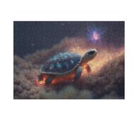 Puzzles pour Adolescents 38x26cm/1000pcs Galactic Turtle on Coral Reef Jeu De Puzzle Familial pour Adultes - Défi Difficile - Cadeaux Uniques pour Anniversaires Et Noël 38x26cm/1000pcs