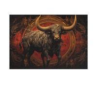 Puzzles pour Adolescents 38x26cm/1000pcs Golden Bull Illustration Puzzles pour Adultes À Monter Soi-même - Jeu De Puzzle Difficile - Cadeau Unique pour Un Anniversaire Ou Noël 38x26cm/1000pcs