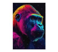 Puzzles pour Adolescents 38x26cm/1000pcs Gorilla in Neon Colors Puzzle pour Adultes, Jouet, Décoration Murale, Cadeau d'anniversaire, Cadeaux, 38x26cm/1000pcs