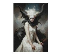 Puzzles pour Adolescents 38x26cm/1000pcs Gothic Lilith Puzzles pour Adultes À Faire Soi-même - Jouets pour Améliorer La Mémoire - Cadeau d'anniversaire, Cadeaux, 38x26cm/1000pcs