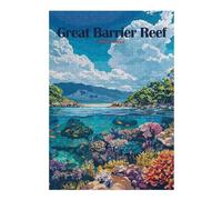 Puzzles pour Adolescents 38x26cm/1000pcs Great Barrier Reef Australia Travel Puzzles pour Adolescents - Jeu Manuel - Décoration Intérieure pour Les Amateurs De Jeux Vidéo 38x26cm/1000pcs