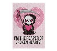 Puzzles pour Adolescents 38x26cm/1000pcs Grim Reaper of Broken Hearts Puzzles pour Adultes - Jeu Manuel - Cadeaux pour Femmes - Stimule Le Cerveau 38x26cm/1000pcs