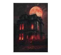 Puzzles pour Adolescents 38x26cm/1000pcs Haunting Moonlit Mansion Puzzles pour Adultes, Jouets À Monter Soi-même, Difficulté Élevée, Cadeaux d'anniversaire Et Cadeaux Uniques 38x26cm/1000pcs