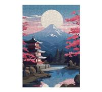 Puzzles pour Adolescents 38x26cm/1000pcs Japanese Temple Landscape Casse-têtes pour Adultes, Jeu De Réflexion, Améliore La Mémoire, Cadeaux pour Les Amis Et La Famille 38x26cm/1000pcs