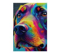 Puzzles pour Adolescents 38x26cm/1000pcs Labrador Colorful Puzzles pour Adultes À Faire Soi-même - Jouets pour Améliorer La Mémoire - Cadeau d'anniversaire, Cadeaux, 38x26cm/1000pcs