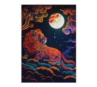 Puzzles pour Adolescents 38x26cm/1000pcs Leon Neon Light Puzzles pour Adultes Jeu Manuel Découpe De Précision Cadeaux d'anniversaire Et Autres Cadeaux Uniques 38x26cm/1000pcs
