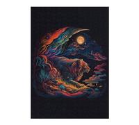 Puzzles pour Adolescents 38x26cm/1000pcs Lion Dreamscape Puzzles pour Adultes, Jouets À Monter Soi-même, Décoration Murale, Cadeaux d'anniversaire Et De Noël Uniques 38x26cm/1000pcs