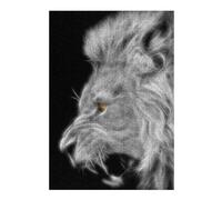 Puzzles pour Adolescents 38x26cm/1000pcs Lion Fractal Black White Casse-têtes pour Adultes, Jeu De Réflexion, Améliore La Mémoire, Cadeaux pour Les Amis Et La Famille 38x26cm/1000pcs