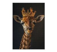 Puzzles pour Adolescents 38x26cm/1000pcs Little Giraffe King Puzzle pour Adultes, Jeu De Réflexion Amusant Et Humoristique, Cadeau d'anniversaire, 38x26cm/1000pcs