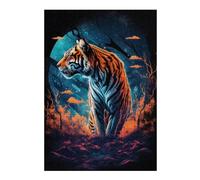 Puzzles pour Adolescents 38x26cm/1000pcs Magical Tiger Forest Jeux De Puzzles en Famille pour S'amuser en Famille Cadeaux Uniques pour Les Anniversaires Et Noël 38x26cm/1000pcs