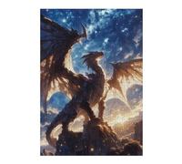 Puzzles pour Adolescents 38x26cm/1000pcs Majestic Dragon Starry Sky Puzzles pour Adultes, Jouets À Faire Soi-même, Améliorent La Mémoire, Idéal comme Cadeau 38x26cm/1000pcs