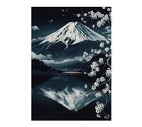 Puzzles pour Adolescents 38x26cm/1000pcs Mount Fuji Night Scene Puzzles pour Adultes - Jeu Manuel - Cadeaux pour Femmes - Stimule Le Cerveau 38x26cm/1000pcs