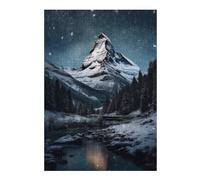 Puzzles pour Adolescents 38x26cm/1000pcs Mountain Peak Snow Night Puzzles pour Adultes, Jouets Anti-Stress, Décoration Intérieure, Idéal comme Cadeau 38x26cm/1000pcs