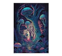 Puzzles pour Adolescents 38x26cm/1000pcs Mystical Mushroom Forest Jeux De Puzzles en Famille pour S'amuser en Famille Cadeaux Uniques pour Les Anniversaires Et Noël 38x26cm/1000pcs