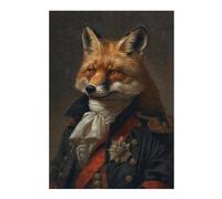 Puzzles pour Adolescents 38x26cm/1000pcs Napoleon Red Fox Portrait Casse-têtes pour Adultes, Jeu De Réflexion, Améliore La Mémoire, Cadeaux pour Les Amis Et La Famille 38x26cm/1000pcs