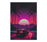 Puzzles pour Adolescents 38x26cm/1000pcs Neon Chrome Cityscape Puzzles pour Adultes À Faire Soi-même - Jeux en Famille - Activités Amusantes À La Maison 38x26cm/1000pcs