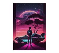 Puzzles pour Adolescents 38x26cm/1000pcs Neon Dreamscape with Car Puzzles pour Adultes À Monter Soi-même - Jeu De Puzzle Difficile - Cadeau Unique pour Un Anniversaire Ou Noël 38x26cm/1000pcs