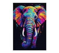 Puzzles pour Adolescents 38x26cm/1000pcs Neon Elephant Puzzles pour Adultes, Jouets Anti-Stress, Décoration Intérieure, Idéal comme Cadeau 38x26cm/1000pcs