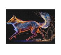 Puzzles pour Adolescents 38x26cm/1000pcs Neon Fox in Motion Puzzles pour Adultes : Analyse Et Logique du Jeu, Interaction Parent-Enfant 38x26cm/1000pcs