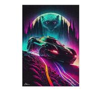 Puzzles pour Adolescents 38x26cm/1000pcs Neon Speed The Future Car Puzzles pour Adultes Jeux Relaxants Course De Vitesse Manuelle Cadeaux De Noël Et d'anniversaire 38x26cm/1000pcs