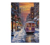 Puzzles pour Adolescents 38x26cm/1000pcs Nostalgic Winter Canvas Puzzles pour Adultes, Décoration Murale Amusante Et Humoristique, pour Stimuler Le Cerveau 38x26cm/1000pcs
