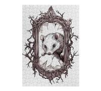 Puzzles pour Adolescents 38x26cm/1000pcs Opossum in A Broken Mirror Puzzles pour Adultes À Faire Soi-même - Jouets pour Améliorer La Mémoire - Cadeau d'anniversaire, Cadeaux, 38x26cm/1000pcs