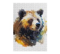 Puzzles pour Adolescents 38x26cm/1000pcs Paint Bear Puzzles pour Adultes Jeux De Famille Améliore La Mémoire Difficile À Compléter 38x26cm/1000pcs