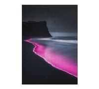 Puzzles pour Adolescents 38x26cm/1000pcs Pink Glow Beach Puzzles pour Adultes, Jouets Anti-Stress, Défi Difficile, Offrez-Les en Cadeau À Toute La Famille 38x26cm/1000pcs