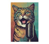 Puzzles pour Adolescents 38x26cm/1000pcs Pop Singer Cat Puzzles pour Adultes À Faire Soi-même - Jeux en Famille - Activités Amusantes À La Maison 38x26cm/1000pcs