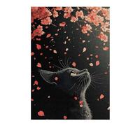 Puzzles pour Adolescents 38x26cm/1000pcs Puzzle Cherry Blossom Cat Puzzle, Jouet, Décoration Murale, Art Mural, Cadeau d'anniversaire Unique 38x26cm/1000pcs
