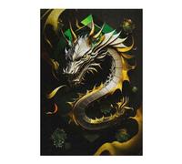 Puzzles pour Adolescents 38x26cm/1000pcs Puzzle Gold Silver Dragon Puzzle, Jouet, Décoration Murale, Art Mural, Cadeau d'anniversaire Unique 38x26cm/1000pcs
