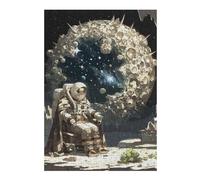 Puzzles pour Adolescents 38x26cm/1000pcs Puzzles Astronaut Statue Puzzle pour Adultes Jeux Relaxants Décoration Parfaite Cadeaux Anti-Stress 38x26cm/1000pcs