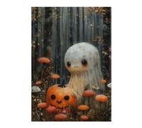 Puzzles pour Adolescents 38x26cm/1000pcs Puzzles Cute Pumpkin Ghost Puzzle pour Adultes Jeu De Réflexion Cadeau d'anniversaire Cadeaux Anti-Stress 38x26cm/1000pcs