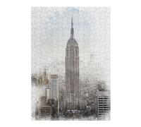 Puzzles pour Adolescents 38x26cm/1000pcs Puzzles Empire State Building Puzzle pour Adultes Jeux Relaxants Décoration Parfaite Cadeaux Anti-Stress 38x26cm/1000pcs