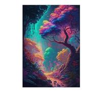 Puzzles pour Adolescents 38x26cm/1000pcs Puzzles Enchanted Forest 3 Puzzle pour Adultes Jeu De Réflexion Cadeau d'anniversaire Cadeaux Anti-Stress 38x26cm/1000pcs
