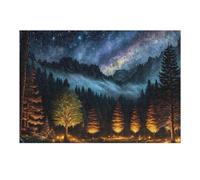 Puzzles pour Adolescents 38x26cm/1000pcs Puzzles Enchanted Forest Under A Starry Sky Jeux Amusants De Puzzle : Analyse Et Logique pour Anniversaire, Noël 38x26cm/1000pcs