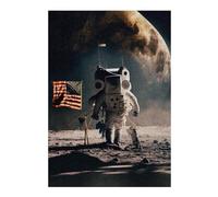 Puzzles pour Adolescents 38x26cm/1000pcs Puzzles First Moon Landing Puzzle pour Adultes Jeu De Réflexion Cadeau d'anniversaire Cadeaux Anti-Stress 38x26cm/1000pcs