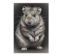 Puzzles pour Adolescents 38x26cm/1000pcs Puzzles Hamster Pencil Drawing Puzzle pour Adultes, Jouet, Décoration Murale, pour Le Plaisir en Famille, Offrez-Lui Un Cadeau 38x26cm/1000pcs
