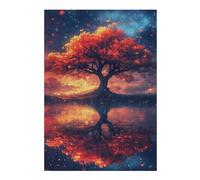 Puzzles pour Adolescents 38x26cm/1000pcs Puzzles Magical Tree Reflection Jeux Amusants De Puzzle Décoration Murale Cadeaux Et Anniversaires Uniques 38x26cm/1000pcs