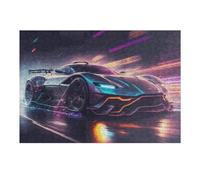 Puzzles pour Adolescents 38x26cm/1000pcs Puzzles Neon Future Racing Car -3 Jeux Amusants De Puzzle : Analyse Et Logique pour Anniversaire, Noël 38x26cm/1000pcs